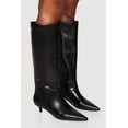 thumbnail image 2 of Women's Side Zip Pointed Toe Kitten Heel Knee High Boots, 2 of 3