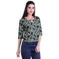 thumbnail image 2 of Moomaya Printed Keyhole Neck Ring Top Casual 3/4th Sleeve Tees Tank Tunic Top, 2 of 6