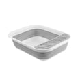 thumbnail image 3 of GROWTH TANK Cat Pet Litter Tray Folding Cat Sandbox Semi Enclosed Portable Kitty Litter Pan for Rabbit All Kinds of Cat Litter Small Animals 53x40x13.5cm Gray, 3 of 9