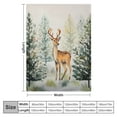 thumbnail image 4 of COMIO Tree Deer Flannel Blanket Durable and Long-lasting White, 4 of 6
