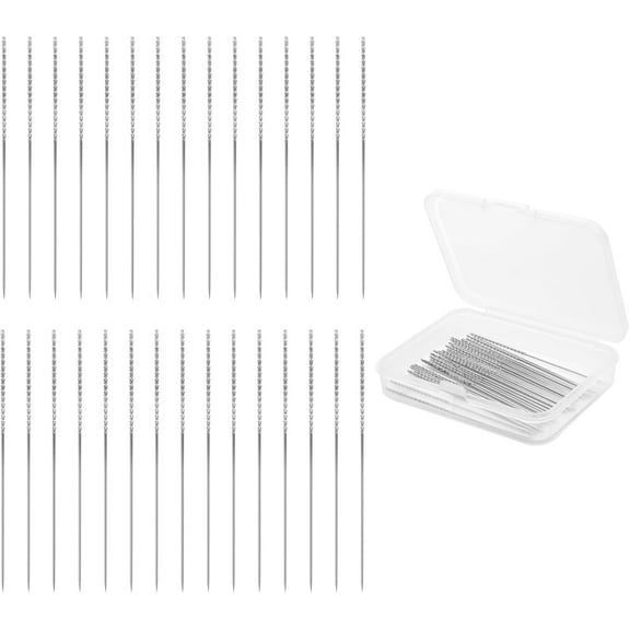 LUU-30 Pcs Snag Nab It Tool, 2.36 Inch Snag Repair Tool, Knit Picker Snag Fixer, Sweater Snag Repair Tool, Sewing Needles for Knitted & Woven Cloth, Garments, Drapes, Leather Craft,_SAI