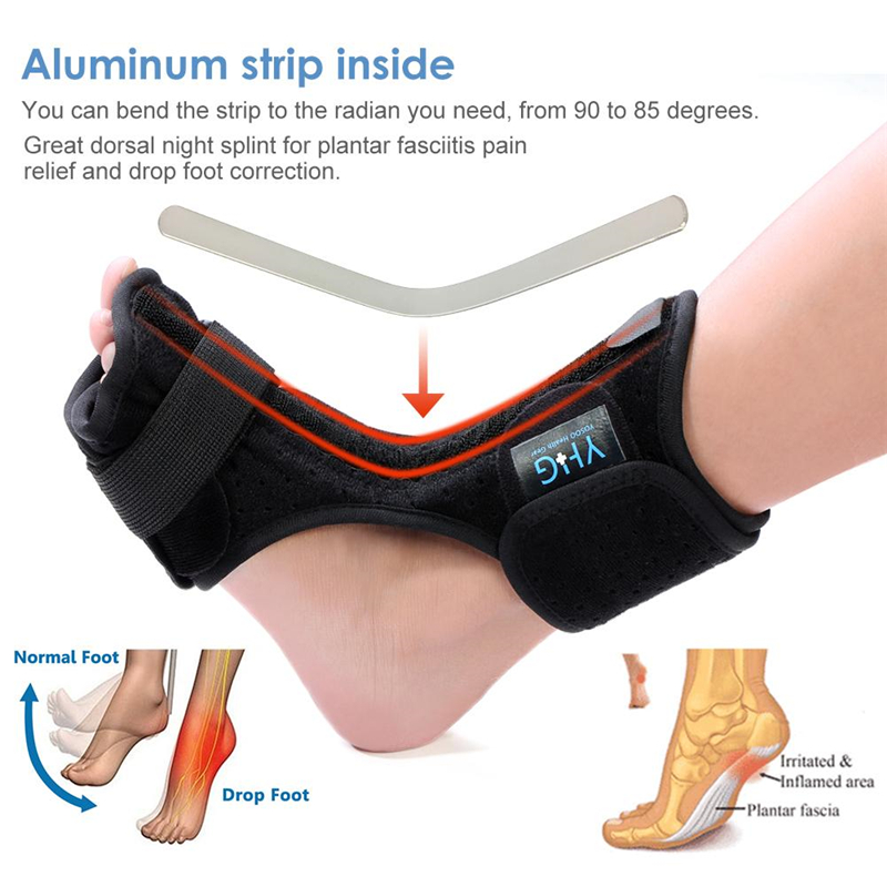 Yosoo Foot Drop Night Splint Orthotics Fracture Sprain Injury Support