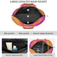 thumbnail image 3 of 22 Inch Oversized Travel Bag Lightweight Canvas Weekender Duffel with Multi Pockets, Aurora Print, 3 of 5
