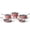 Pink, variant on Bakken 12-Piece Aluminum Cookware Set with Ceramic Nonstick, All-Stovetop Safe to 500°F, Pots & Pans with Lids, Silicone Utensils, Dishwasher Safe