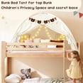 thumbnail image 3 of YEERSWAG Full Bed Tent with Star Lights & Flags, Breathable Portable Playhouse for Indoor Bedroom, Birthday Gift, Beige/Pink/Black, 3 of 10