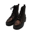 thumbnail image 2 of Guess Womens Ferina 2 Faux Leather Zipper Combat & Lace-up Boots, 2 of 7