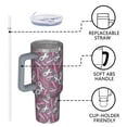 thumbnail image 4 of Pink Breast Cancer Tumbler with Handle and Lid,40oz Double Wall Vacuum Insulated Tumbler,Cups Gift for Women and Men, 4 of 7