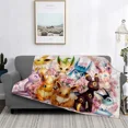 thumbnail image 2 of Manta ligera con estampado de Pokémon de anime japonés para sala de estar, dormitorio, habitación de niños, manta cálida, regalo de Navidad, 2 of 5