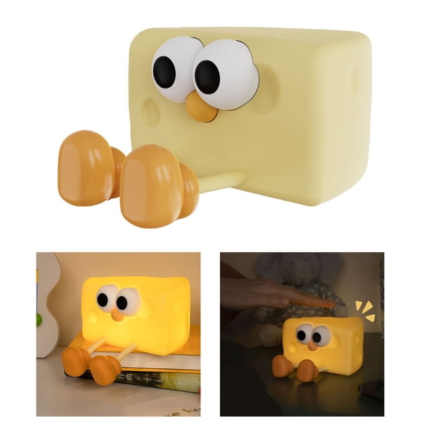 Lámpara de Noche de Escritorio ANGGREK Luz Nocturna Con Forma de Queso Lindo