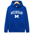 thumbnail image 3 of Sudadera con capucha para hombre y mujer, suéter Unisex con estampado de letras de Míchigan, moda informal para estudiantes y parejas, Otoño e Invierno, 3 of 5