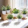 thumbnail image 4 of Aovky 6 Pack Fake Plants, Small Artificial Plants Indoor Faux Plants Greenery Potted Plants for Home Decor Office Bathroom Farmhouse Room Indoor Table Desk Decor, 4 of 7