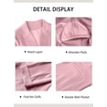thumbnail image 3 of JWD Women's Casual 3/4 Ruched Sleeve Blazer - Slim Fit Open Front Notched Lapel Work Office Suit Jacket with Pockets Pink 12, 3 of 7