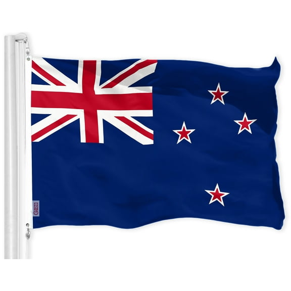 G128 – New Zealand Flag | 3x5 feet | Printed 150D – Indoor/Outdoor, Vibrant Colors, Brass Grommets, Quality Polyester, US USA Flag, Much Thicker More Durable Than 100D 75D Polyester