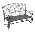 thumbnail image 3 of Alpine Corporation 45" x 25" x 38" Decorative Steel Garden Bench, Brown, 3 of 10