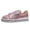 Pink, variant on OAVQHLG3B New Style Sequined Flat Lace-up Casual Women's Single Shoes Shallow Mouth Platform Shoes