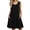 Black, variant on EASYBRAUS Women Sleeveless A Line Midi Dress Loose Casual Pocket Summer Dress