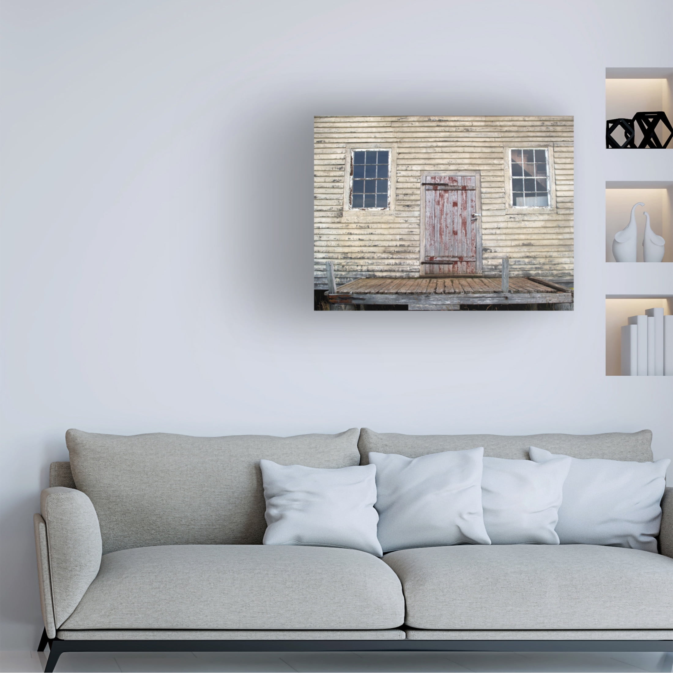 Canvas Wall Art - Clive Branson 'Barn 2' Wall Art for Living Room, Bedroom, or Office Décor by Trademark Fine Art - 32 x 24 Inches