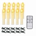 thumbnail image 1 of Candelabros cortos Velas cónicas LED, velas con batería de 4 PULGADAS Candelabro Vela LED remota Candelabros sin llama Temporizador Velas cónicas con clip, 1 of 5