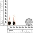 thumbnail image 4 of Gem Stone King 18K Rose Gold Plated Silver Black Onyx Drop Dangle Earrings for Women | 8.00 Cttw | Gemstone December Birthstone | Oval 12X10MM | 1.18 inch, 4 of 5