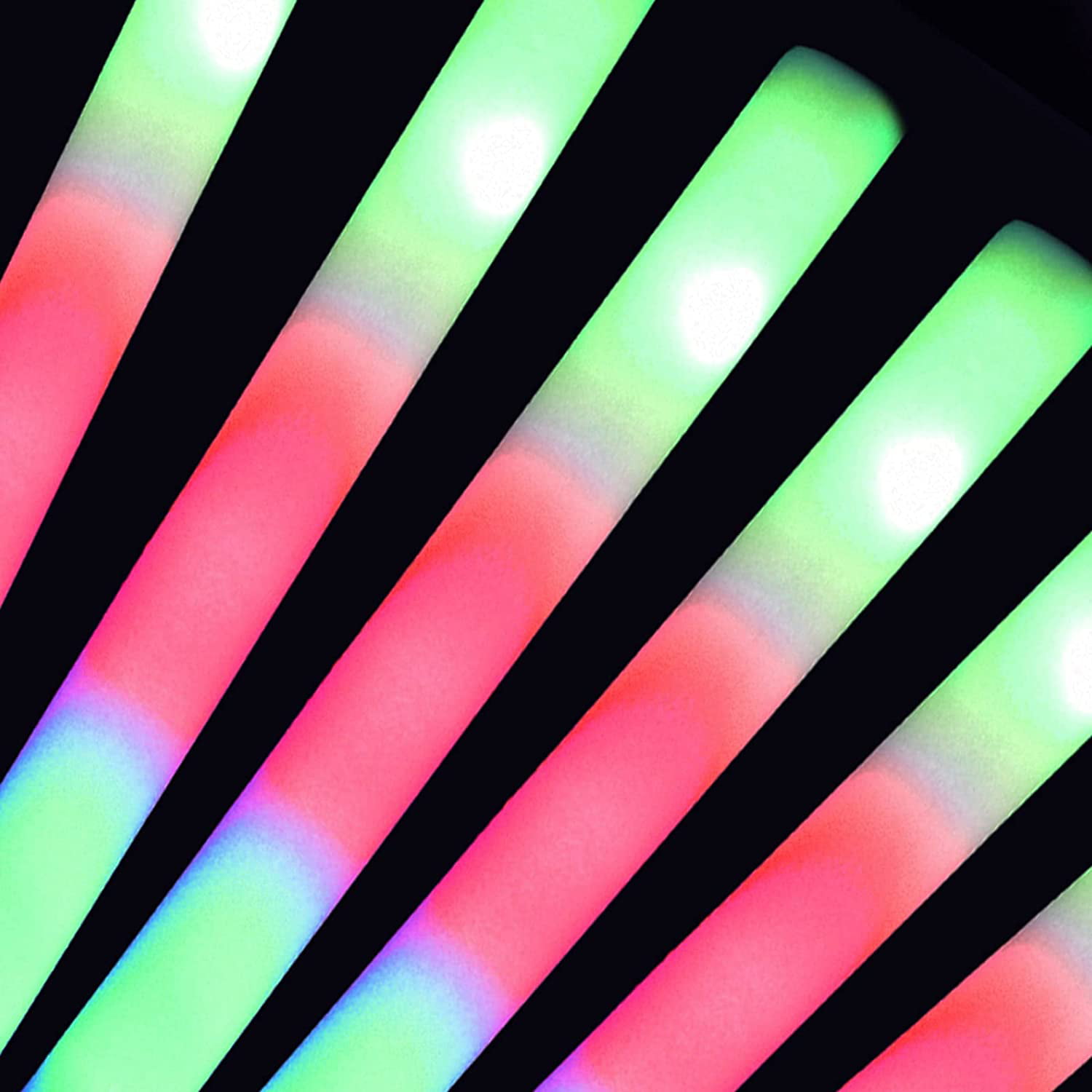 100-1000 Pcs Light Up Foam Sticks LED Wands Batons DJ Party Flashing Glow  Sticks