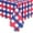 Blue Red and White, variant on 60 x 102 Inch Checkered Tablecloth Rectangle - Stain Resistant, Spillproof and Washable Gingham Table Cloth for Outdoor Picnic, Kitchen and Holiday Dinner, Black and White