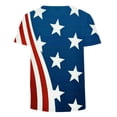 thumbnail image 4 of Tops Para Mujer Blusa Casual Elegante Camisas Día de La Independencia Camiseta de Cuello Redondo de Moda Impreso Manga Corta Odeerbi ODB168069, 4 of 4