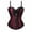 Burgundy, variant on Elainilye Fashion Corset Tops for Women Retro Gothic Court Overbust Tummy Control Shapewear Waist Cincher Corset Chest Belt,Red