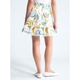 thumbnail image 4 of Free Assembly Women's and Women’s Plus Tiered Cotton Mini Skirt with Lace Trim, Sizes XS-4X, 4 of 6