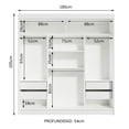 thumbnail image 3 of Ropero Closet Madesa Reno 3 Puertas Corredizas 2 Espejos B/M, 3 of 5