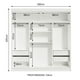 thumbnail image 3 of Ropero Closet Madesa Reno 3 Puertas Corredizas y Espejos MB Rustic Wood, 3 of 5