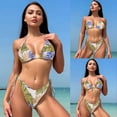 thumbnail image 6 of Zoeecloth Two Piece Bikini Set for Women Solid V Neck Two Piece Swimsuits Bathing Suit Women's Swimwear&nbsp;Bikini Swimsuits S-XL, 6 of 8
