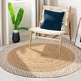 thumbnail image 3 of KLAVATE Jute Rug Tribal Print Border Boho Handwoven Carpet for Living Room, 3 of 5