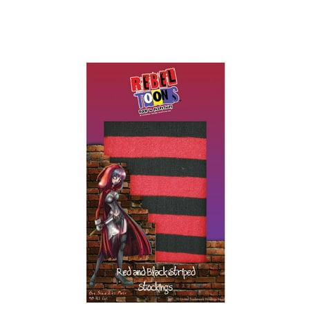

Striped Tights - Black/Red