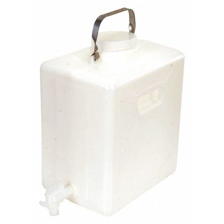 - Plastic Carboy,5 Gal,w/Spout,SS Handle VESTIL CARB-5-SSH-S