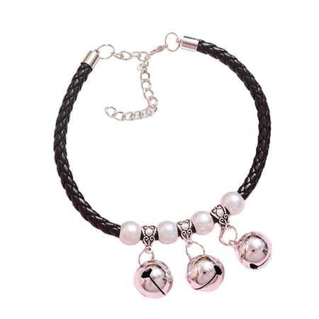 YIFAEUX Pet Collar Exquisite Pet Neck Circle Adjustable Cats Dogs Necklace with Removable Bell Pendant Pet Supplies
