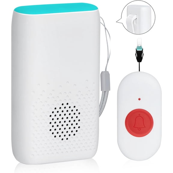 Wireless Caregiver Pager Nurse Alert System SOS Call Button Vibration Pager With 58 Melodies 4 Volume Levels For Patients Seniors Elderly Home Monitoring