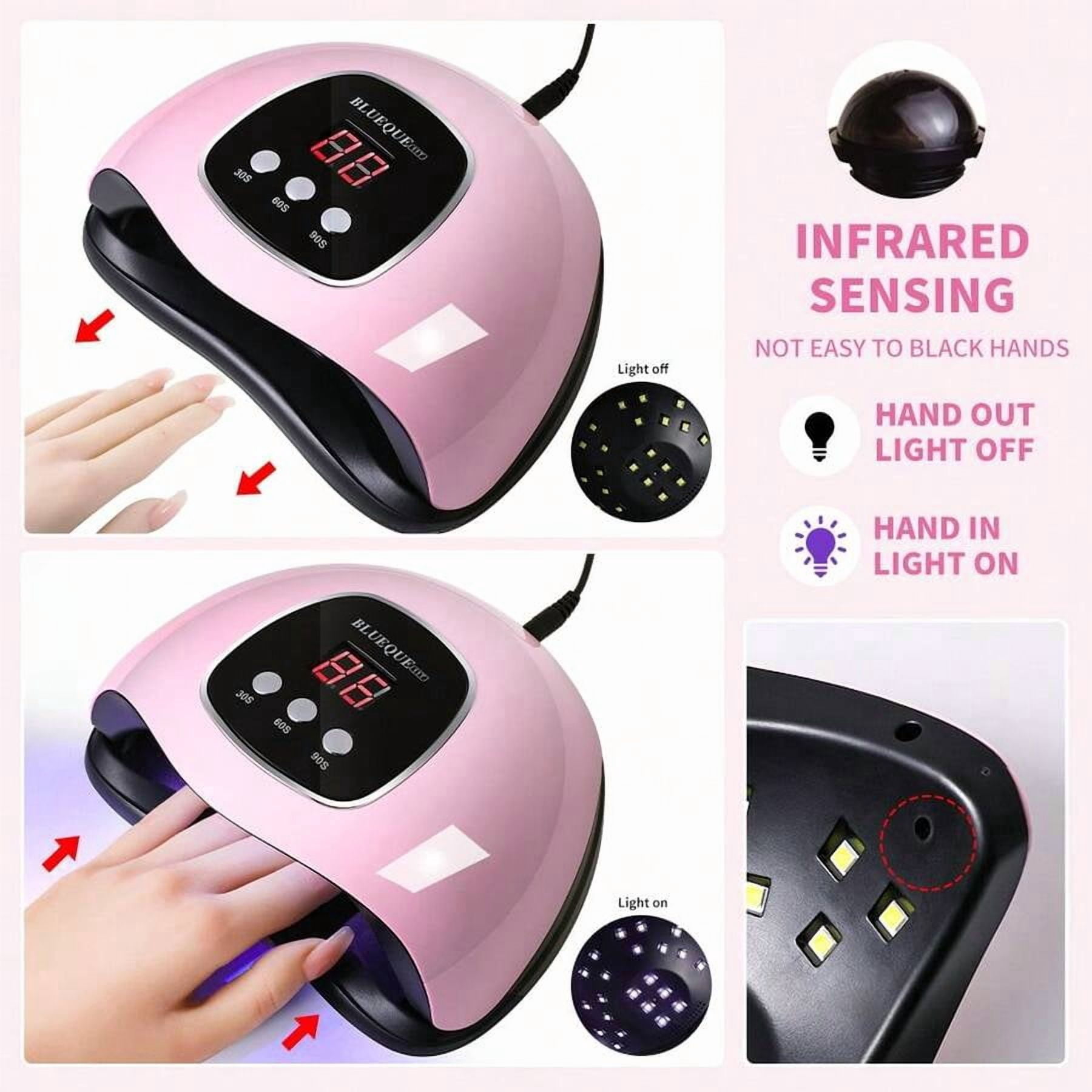 UV LED Nail Lamp, Faster Nail Dryer For Gel Polish ,Professional Gel UV Light For Nails With 3 Timers & Auto Sensor, Gel Polish Light Nail Curing Lamp With LCD Screen For Salon And Home