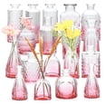 thumbnail image 1 of Set de jarrones Glass Bud Brajttt Vintage Pink (18 unidades), 1 of 8