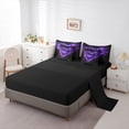 thumbnail image 5 of Castle Fairy Flying Purple Butterfly 7-Piece Twin Bedding Sets for Teens Women Girls,Love Heart Print Bedding Comforter Set,Romantic Vintage Breathable Sheet Sets,Breathable Home Decor, 5 of 8