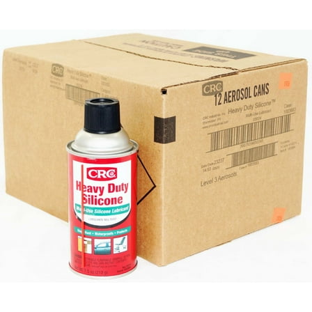 CRC Heavy Duty Silicone Multi-Use Lubricant 05074 Silicone Lubricant Aerosol Can, 7.5 oz (12 Pack)