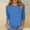 Blue, variant on FDGIU 2025 Women's Plus Size Tunic Tops Shirts, 3/4 Length Sleeve Crew Neck Blouse, Loose Fit Casual Fall Winter Tops
