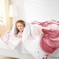 thumbnail image 3 of Manfei Soft Abstract Marble Twin Comforter Sets, Fluid Swirl Bedding Set, Pink White Gold, Pink Reversible 2 Pieces, 1 Comforter and 1 Pillowcase, 3 of 6