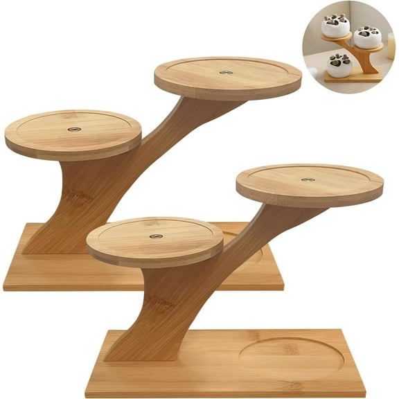 RUseeN 3 Tier Plant Stand Indoor, Bamboo Plant Stands For Indoor Plants Multiple, Small Tabletop Flower Plants Shelf Stand for Living Room Bedroom