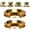 2pcs, variant on Floating Wall Shelf with Built-in Warm LED Light, Brushed Brass Finish Wall Mounted Display Shelf with Invisible Bracket, Metal Hanging Shelf for Plants, Bedroom, Living Room, Entryway Decor (1pc)