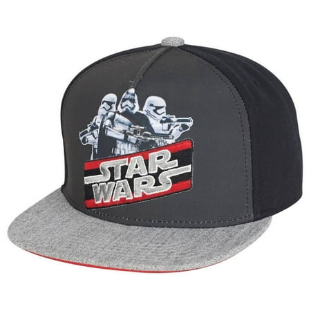 Star Wars- Embroidered Logo Snapback Apparel Hat - Black