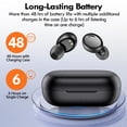 thumbnail image 2 of Auriculares inalámbricos Bluetooth 5.3 Lanteso 48H Playtime negros, 2 of 7