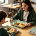 thumbnail image 4 of Weloille Compartment Plastic Dinner Plate, Family and Individual Use Meal Tray, Simple Food Serving Dish, 4 of 6