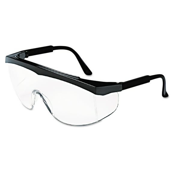 Stratos Safety Glasses, Black Frame, Clear Lens, 12/box | Bundle of 5 Boxes