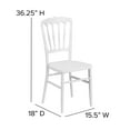 thumbnail image 6 of Flash Furniture HERCULES Series White Resin Stacking Napoleon Chair, 6 of 12