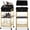Gold With Black, variant on Makeup Organizer Cart Large, 2-in-1 Beauty Organizer with Wheels & Hair Tool Holder, Makeup Stand with Drawer, Vanity Storage Cosmetics Display Cases for Skin Care Nail Polish Perfume-Black